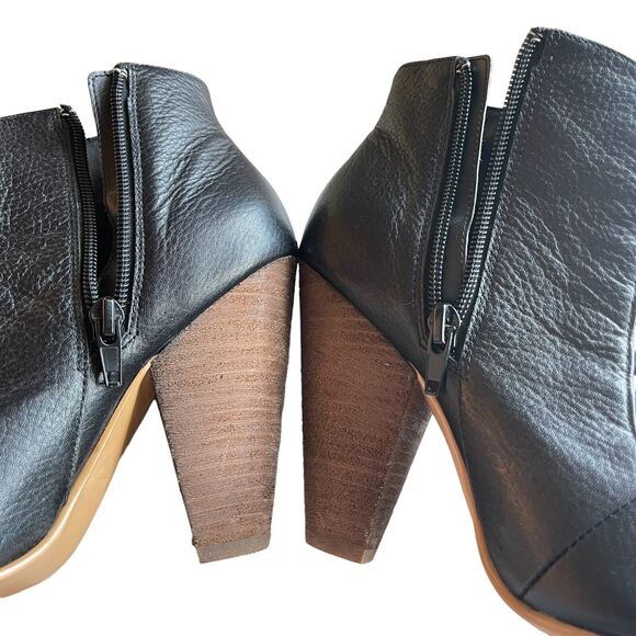 BP. ADDIE Merrywidow Ankle Boots Lace-up Womens Booties Size 6.5 Black Leather - Picture 3 of 9